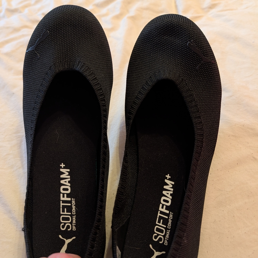 PUMA Women's Black Ballet Flats